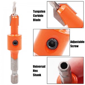 Wholesale Hex Shank Wood Screw Drilling Countersink Drill Bit For Carpentry Woodworking