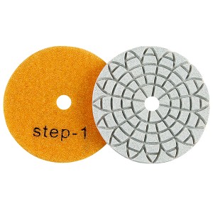 3 Step Wet Diamond Polishing Pads For Marble Granite High Efficiency