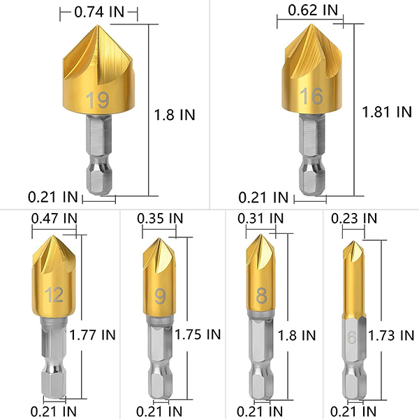 countersink drill bit size