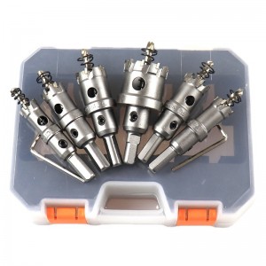 TCT Hole Saw Set 8PC Tungsten Carbide Tipped For Stainless Steel Metal