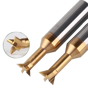 Carbide 4 Blades Dovetail Sharp Endmill Cutter Dovetail Groove Milling Cutter Cutting Tool