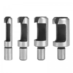 4PCS Bit Set Carpentry Carbon Steel Shank Cylinder Plug Drill