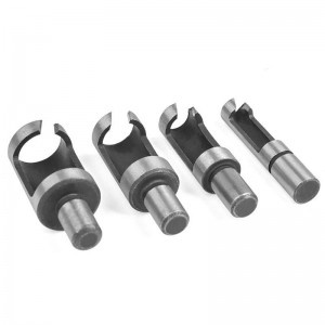 4PCS Bit Set Carpentry Carbon Steel Shank Cylinder Plug Drill