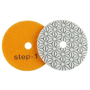 3 Step Wet Diamond Polishing Pads For Marble Granite High Efficiency