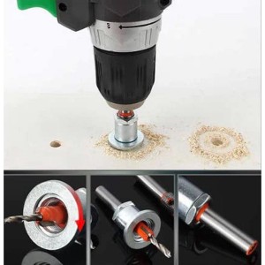 8mm Round Shank Adjustable Wood Countersink Drill Bit With Depth Stop For Woodworking Screw Drilling