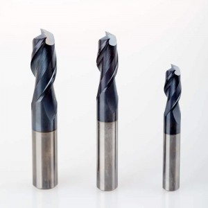 HRC45 炭素形鋼、金型鋼、合金鋼、HRC45以下の鋼用2枚刃スクエアエンドミル