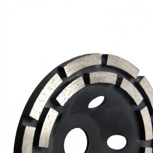 Double Row Cup Wheel Grinding Wheel untuk Lantai Beton Marmer Granit
