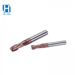 Fresa de extremo de 2 flautas 55 HRC de alta calidad para corte de acero por debajo de HRC55