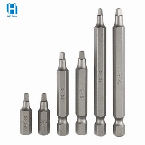 50mm Magnetic Robertson Screwdriver Bit S2 Steel Hex Shank Square Drive Bits SQ1 SQ2 SQ3