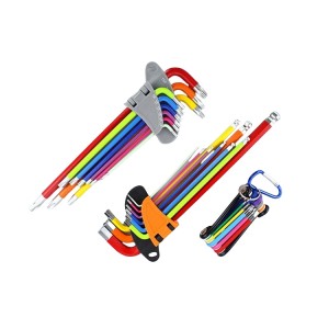Wholesale Multicolor Hex Key Set 9pcs Ball Torque Head Allen Wrench 1.5mm To 10mm Hand Tools For Bicycle Repair