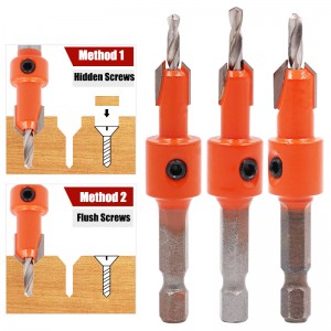 Wholesale Hex Shank Wood Screw Drilling Countersink Drill Bit For Carpentry Woodworking