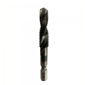 Factory Supply Hex Shank HSS M35 Combination Drill Bit Taps TiAlN Coated For Thread Tools