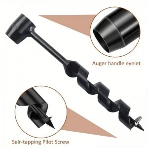 Outdoor Survival Tool Wood Auger Drill Manual Hand Auger Wrench For Bushcraft Settlers