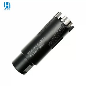 Laser Welded M14 5/8”-11 Thread Vacuum Brazed Diamond Dry Core Drill Bits For Granite