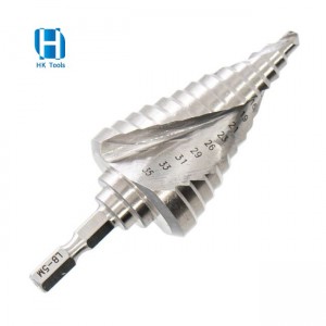 DIN338 Standard size spiral flute step drill bit for multi-purpose drilling