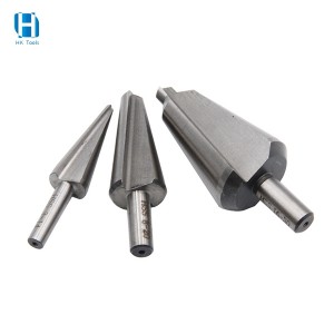 3 Pcs HSS 4241 Straight Flute Conical Umbrella Drill Bit Step Drill Set for Metal Drilling