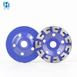 Factory 5” 125mm Diamond Grinding Cup Wheel With Heterotype Tooth For Concrete Stone Granite