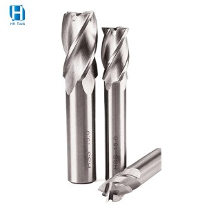 DIN844 Straight Shank HSS End Mill With 4 Flutes