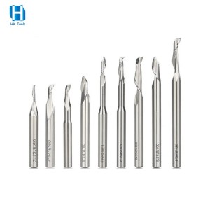 8mm Straight Shank Single Flute Spiral End Mill HSS Milling Cutters for Aluminum CNC Tools