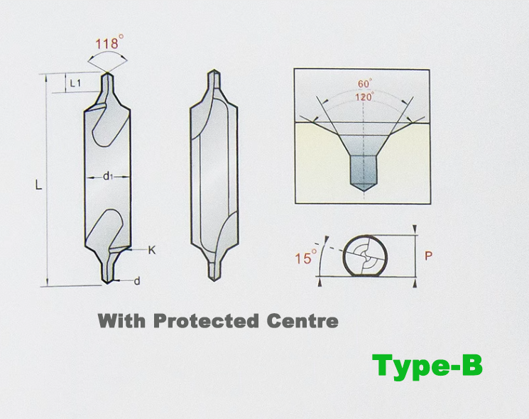 din333b centre drill bit