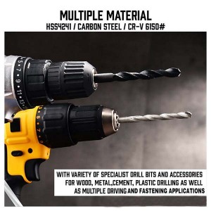246pcs Tool Set Woodworking Spade HSS Titanium Twist Drill Bits Countersink Screwdriver Hole Saws Drill Bit Set