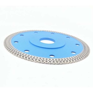 10mm Hot Pressed Mesh Turbo Diamond Saw Blade With Flange For Porcelain Ceramic