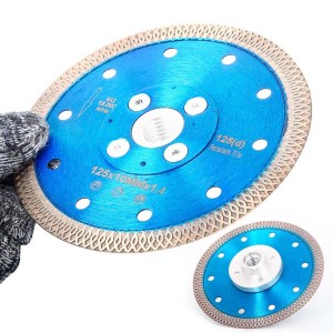 Diamond Saw Blade With Flange 5/8″-11 Hot Pressed Cutting Disc For Porcelain Tile