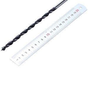 7PCS 300mm Extra Long Rolled Wood Brad Point Drill Bit Set For Wood Precision Drilling in PVC Pouch