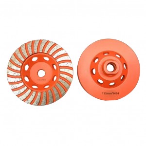 M14 Thread Diamond Grinding Disc Cup Wheel For Polished Ground Granite Stone