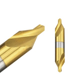 Fully Ground HSS Center Drill Bits Titanium Coated DIN333 For Metal Drilling