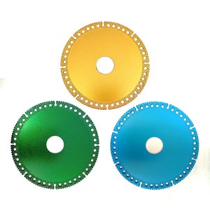 110mm Multi-Purpose Vacuum Brazed Diamond Cutting Saw Blade For Metal Color Steel Tile