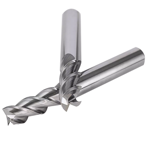 HRC65 Tungsten Steel End Mill 3 Flute Carbide CNC Tool For Copper And Aluminium Alloy