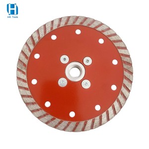 Factory Direct 125mm Turbo Sintered Diamond Granite Circular Cutting Saw Blade With Flange