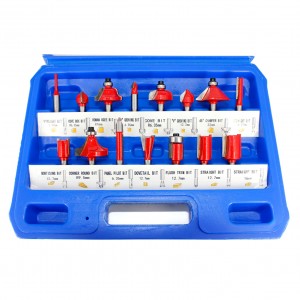 15PCS Router Bit Set 1/4 Inch Shank Carbide Tipped Woodworking Tool Set With Plastic Case Trimming Tool