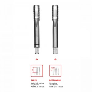 DIN5157 HSS M2 Hand Taps Set 2PCS G1/8 G1/4 Bright Finished For Pipe Threading Cutting