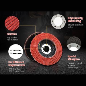 High Quality Ceramic Corundum Abrasive Flap Disc For Stainless Steel Polishing