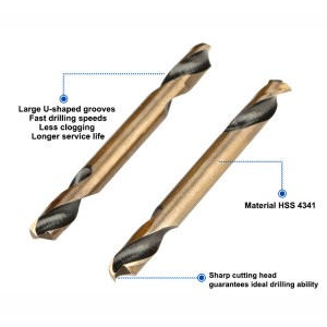 3-5.2mm High Speed Steel 4341 Double End Twist Drill Bits For Stainless Steel