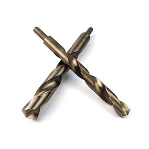 HSS6542 Amber Surface Reduced Shank Twist Drill Bit For Metal Drilling