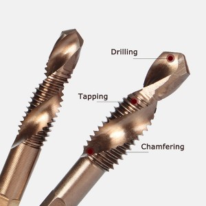 Metric Hex Shank Composite Machine Taps Set Cobalt Containing M6 M8 For Metal