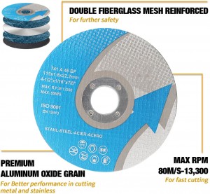 115mm Metal Cutting Disc Resin Cutt Off Wheel for Angle Grinder Cutting Stainless Steel Iron