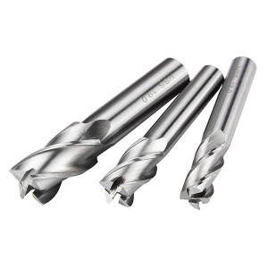 DIN844 Straight Shank HSS End Mill With 4 Flutes