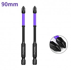 Non-slip PH2 Magnetic Batch Head High Hardness Alloy Steel Impact Driver Cross Screwdriver Bit