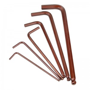 1.5-10mm Reddish Brown Rust Prevention L Type Ball Head Hex Key Wrench