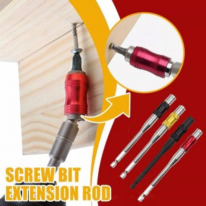 1/4” Hex Shank Pivoting Magnetic Screwdriver Bit Extension Rod 145mm Quick Change Holder