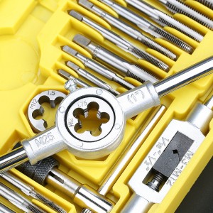 12/20/40PCS Carbon Steel Metric Size Taps And Dies Set Hand Tools Set For Different Demands