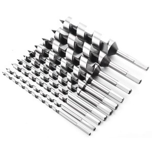 High quality Brad Point Double groove wood working drill round shank wood drill bits for wood