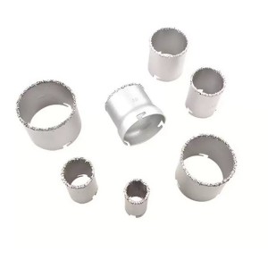 8PCS Grit Tipped Hole Saw Kit Concrete Drill Tool Tungsten Carbide For Tile Marble