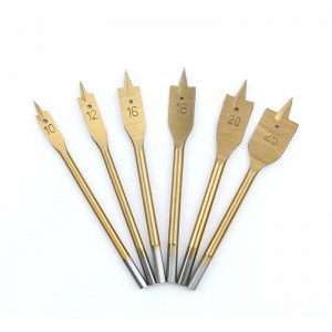 custom Tri-Point Flat Wood Spade Paddle Drill Bit With Cutting Groove for Wood Drilling