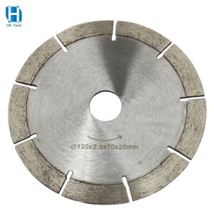 Hoja de sierra de diamante segmentada prensada en caliente de 105 mm para corte en seco de hormigón de asfalto de mármol