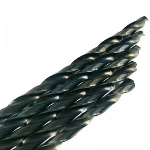 M2 hss extra long black oxide straight shank twist drill bit for metal